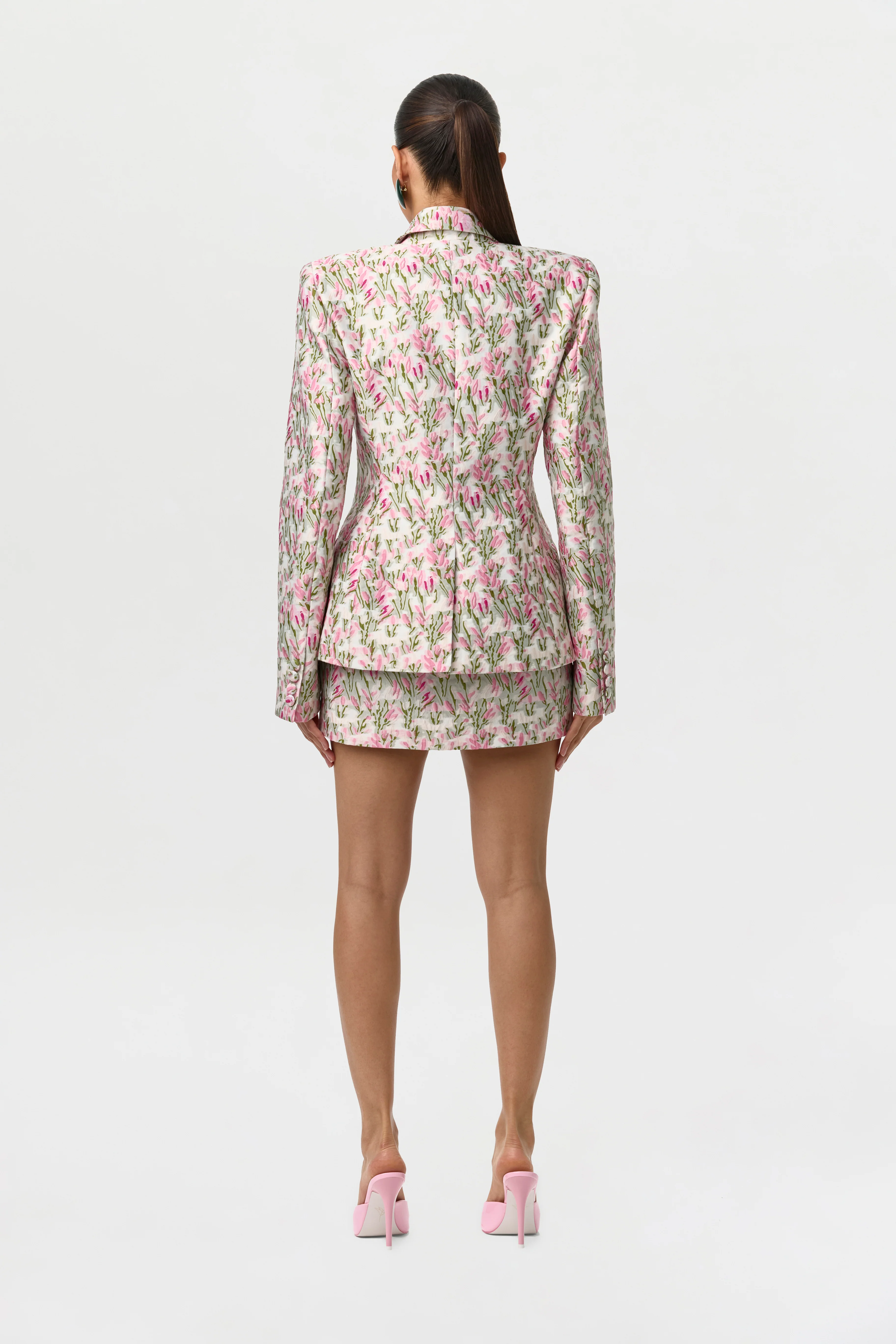 Suiting Floral Jacquard Blazer - Image 5