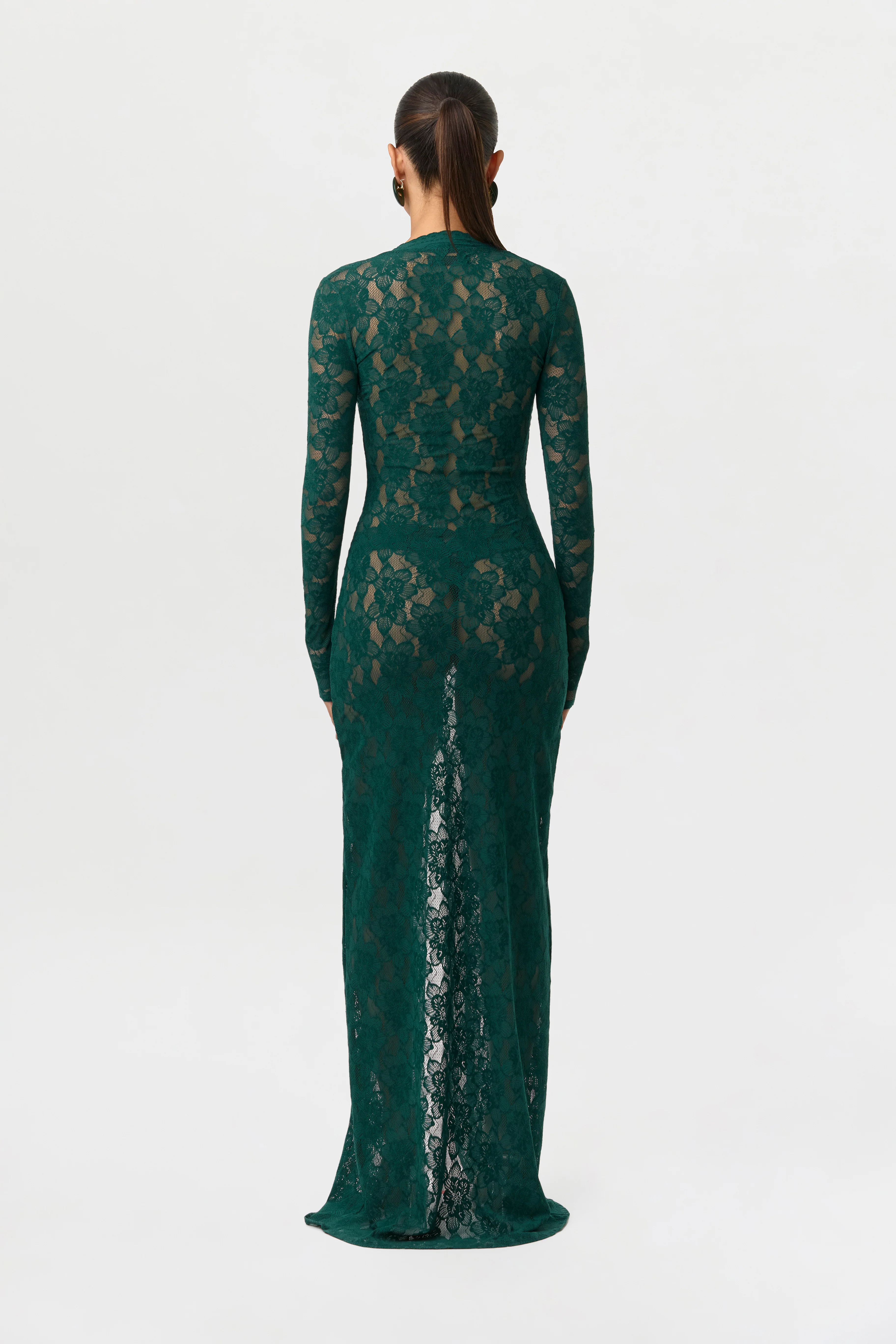 Stretch Lace Maxi Dress - Image 4