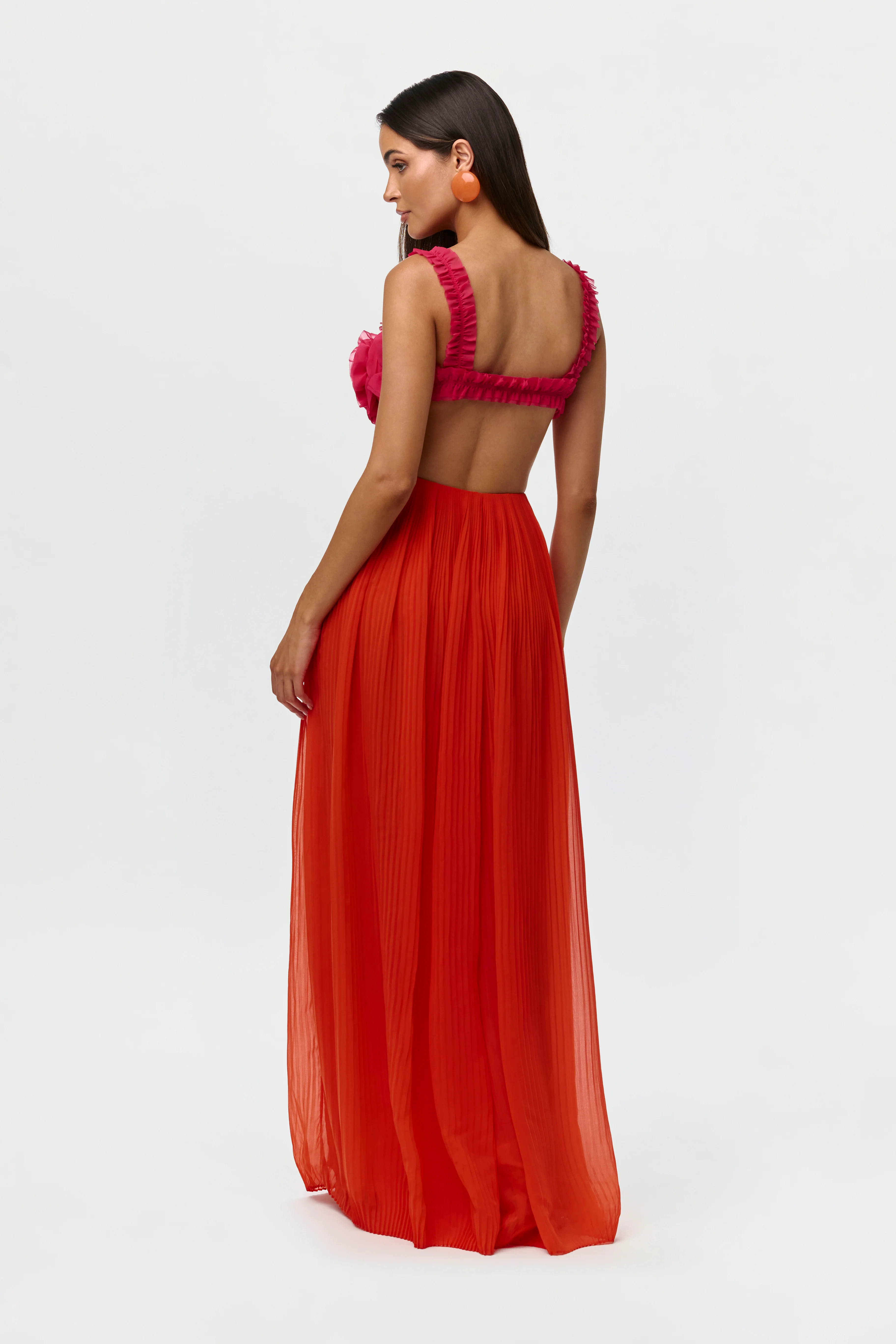 Chiffon Pleated Wide Leg Pants - Image 11