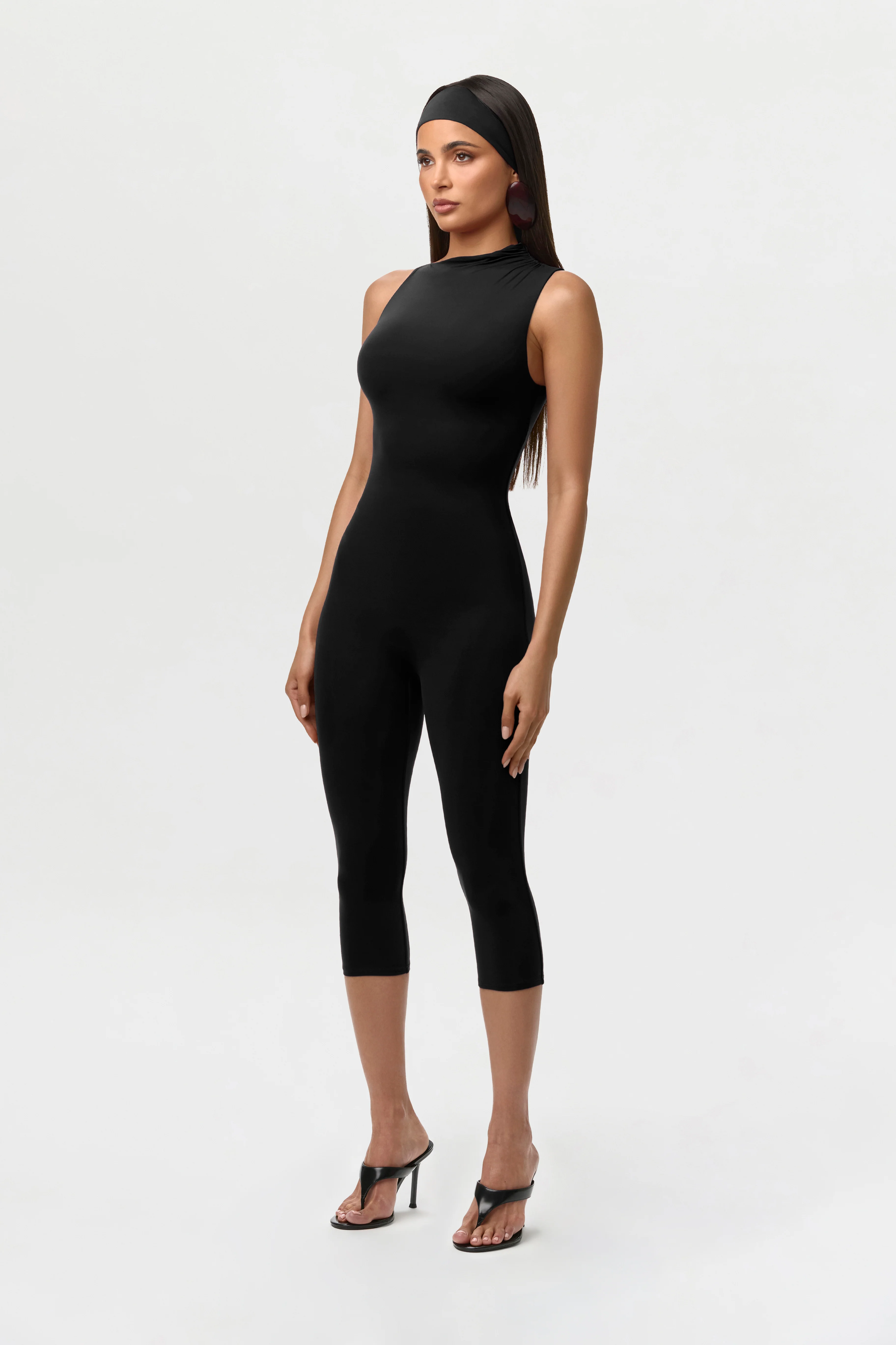 Naked Sleeveless Capri Jumpsuit - Image 2