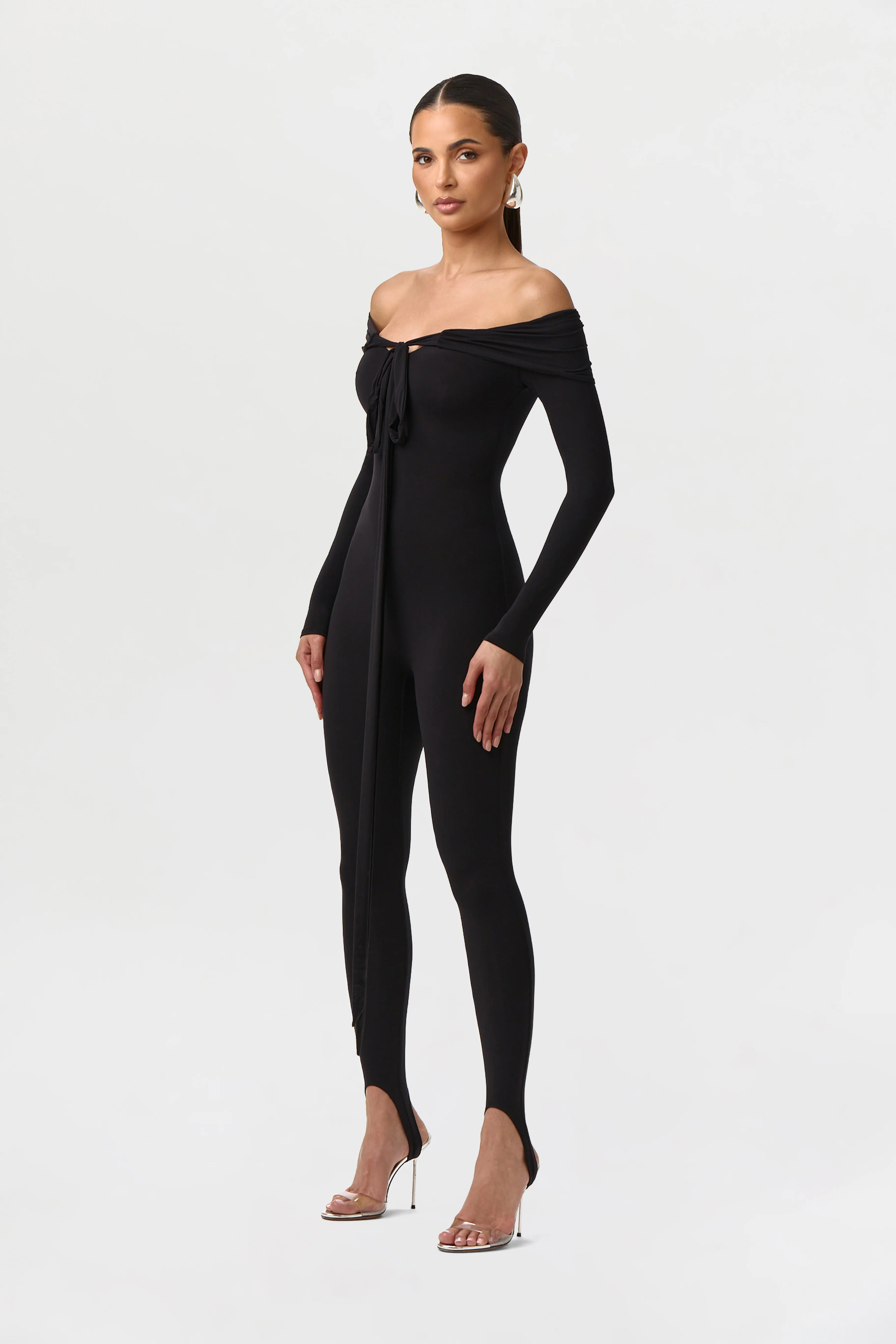 Naked Off-Shoulder Tie Jumpsuit Petite - Image 2