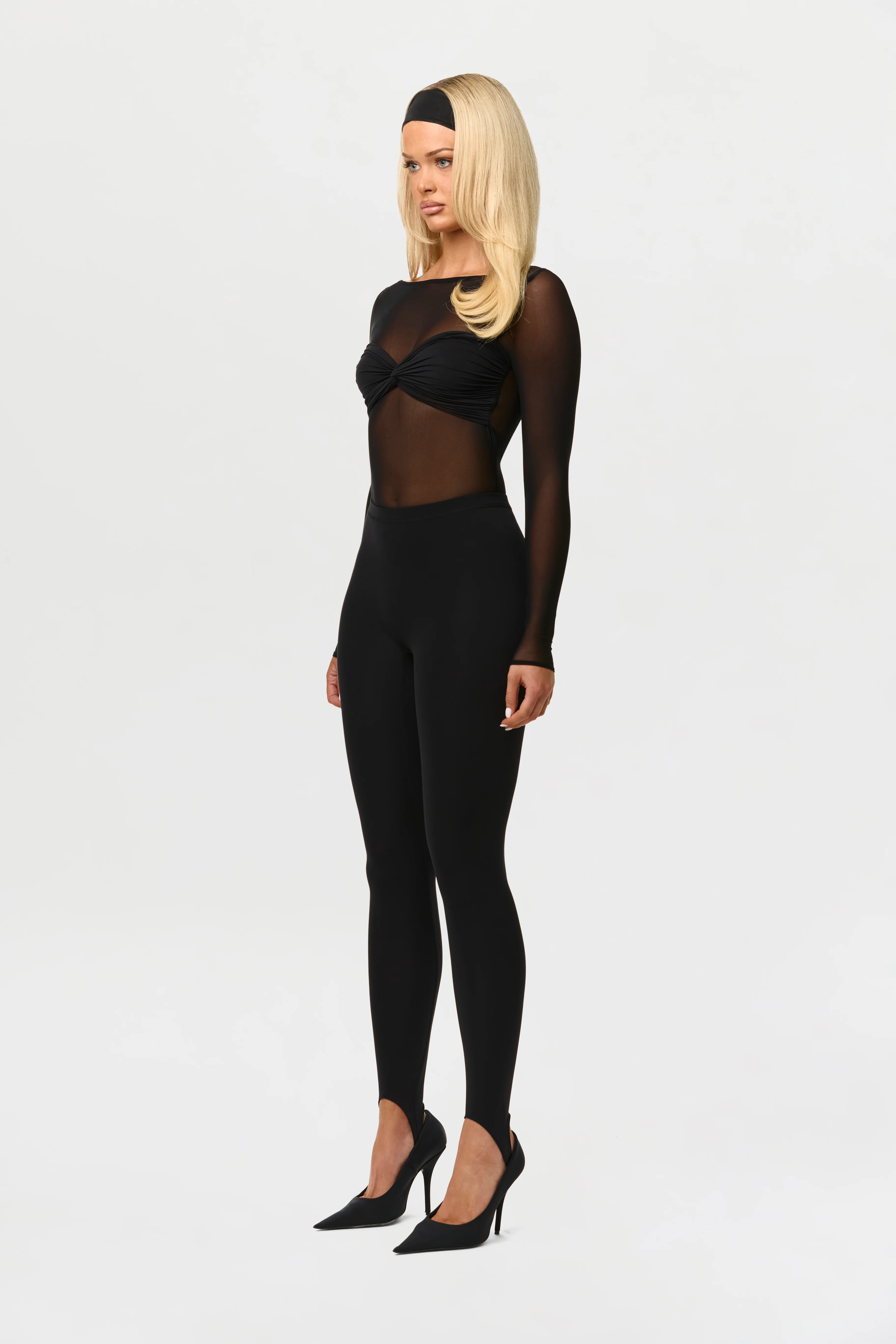 Naked Mesh Boatneck Bodysuit - Image 11