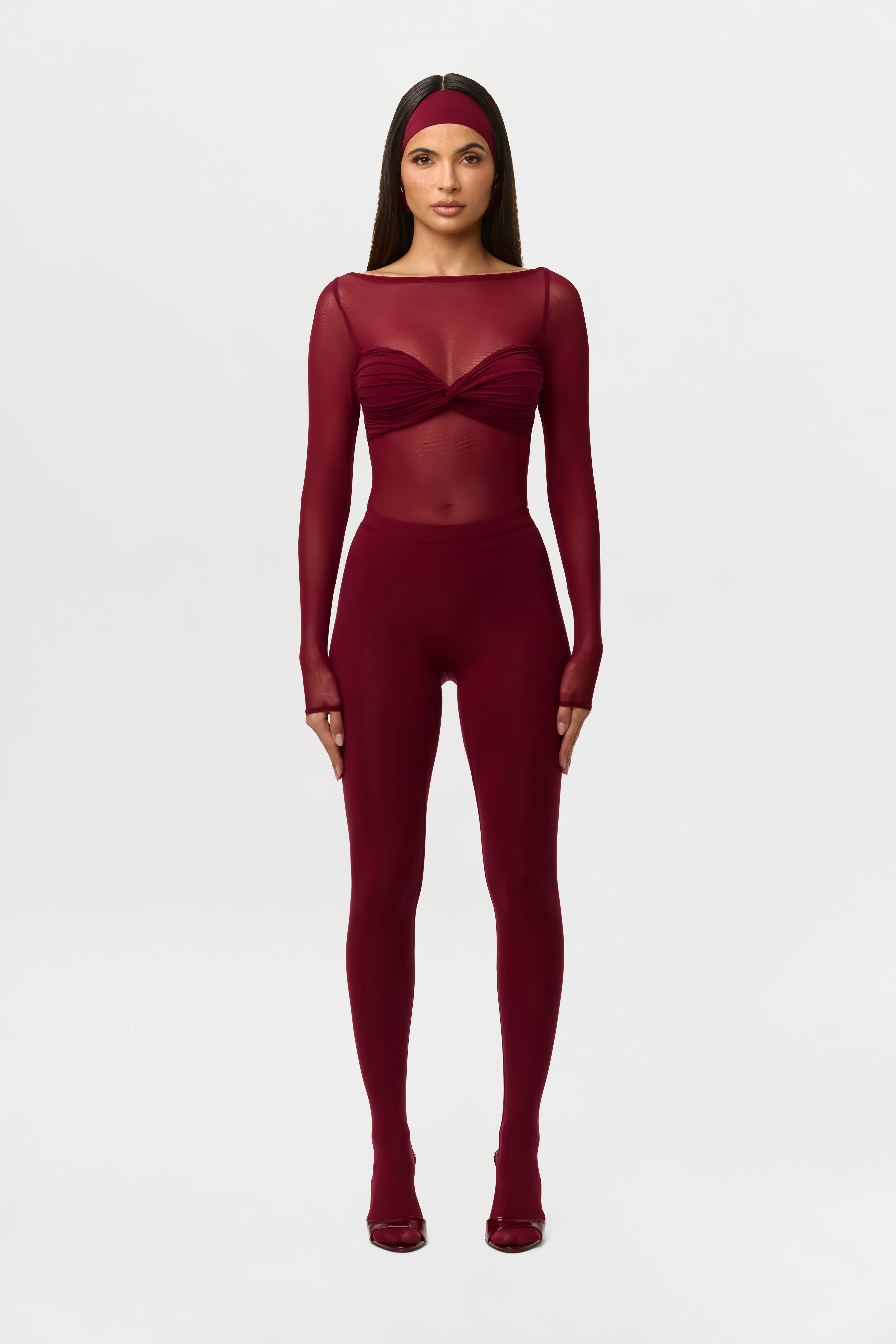 Naked Mesh Boatneck Bodysuit - Image 2