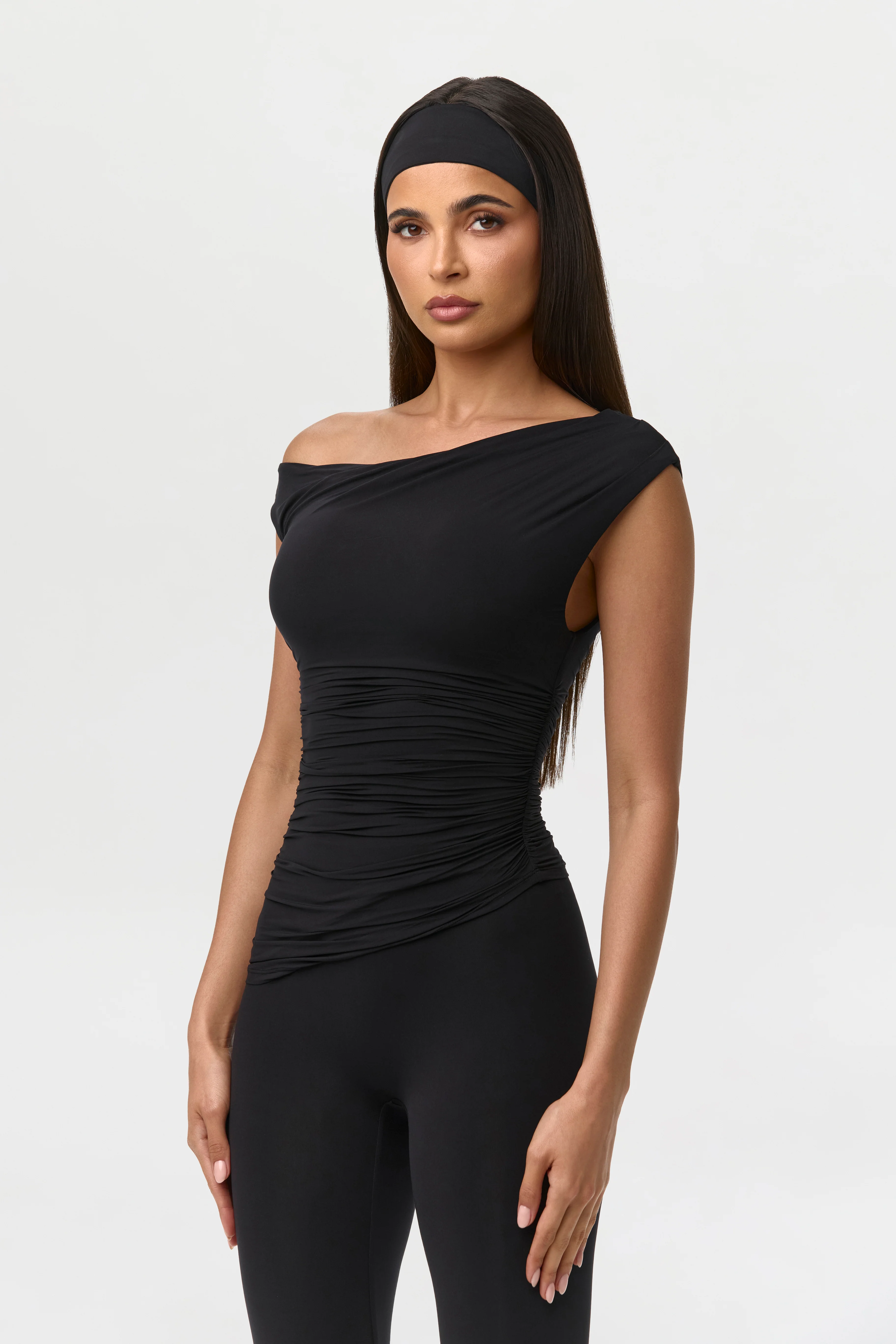 Naked Ruched Off Shoulder Top - Image 3