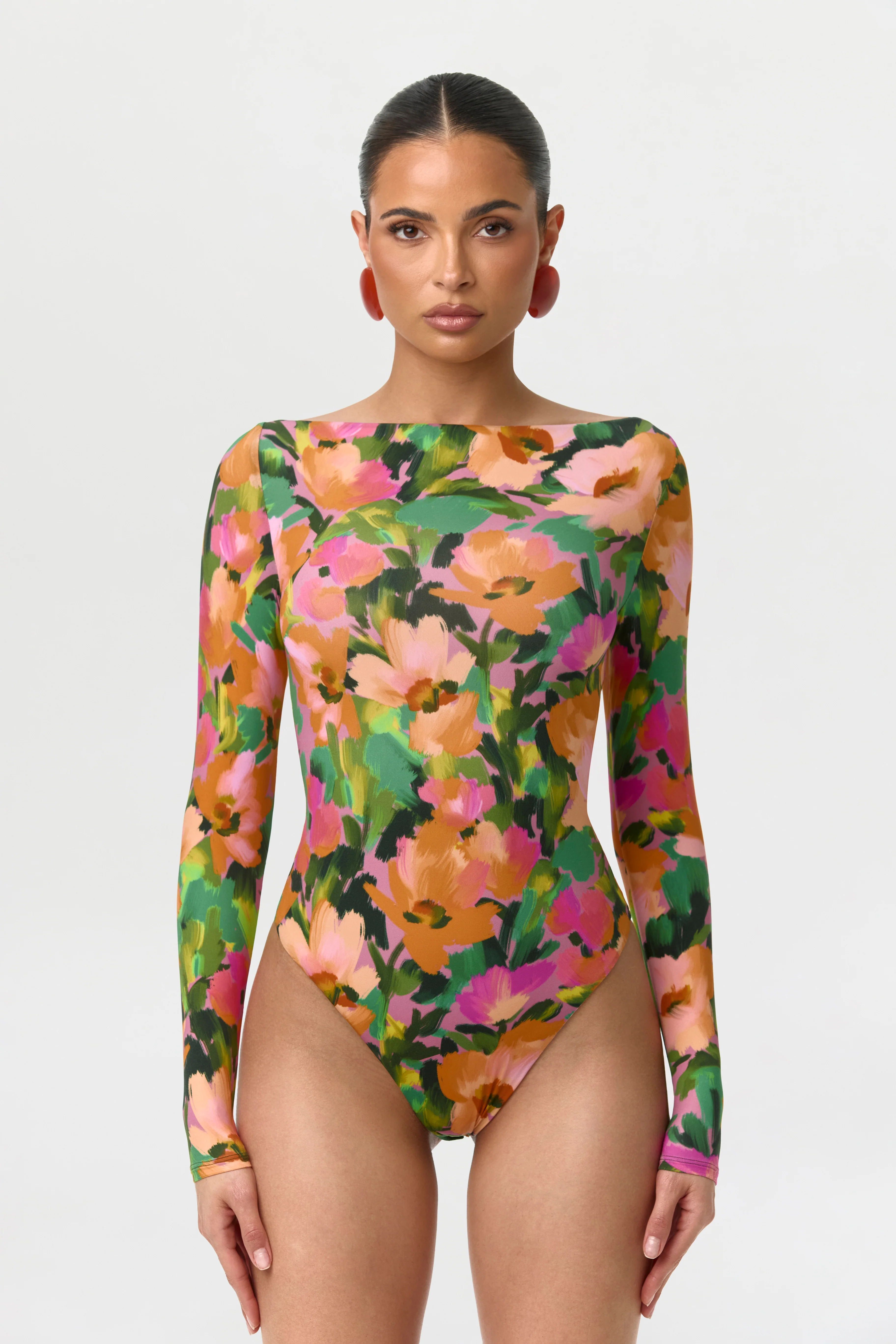 Naked Print Boatneck Bodysuit - Image 2