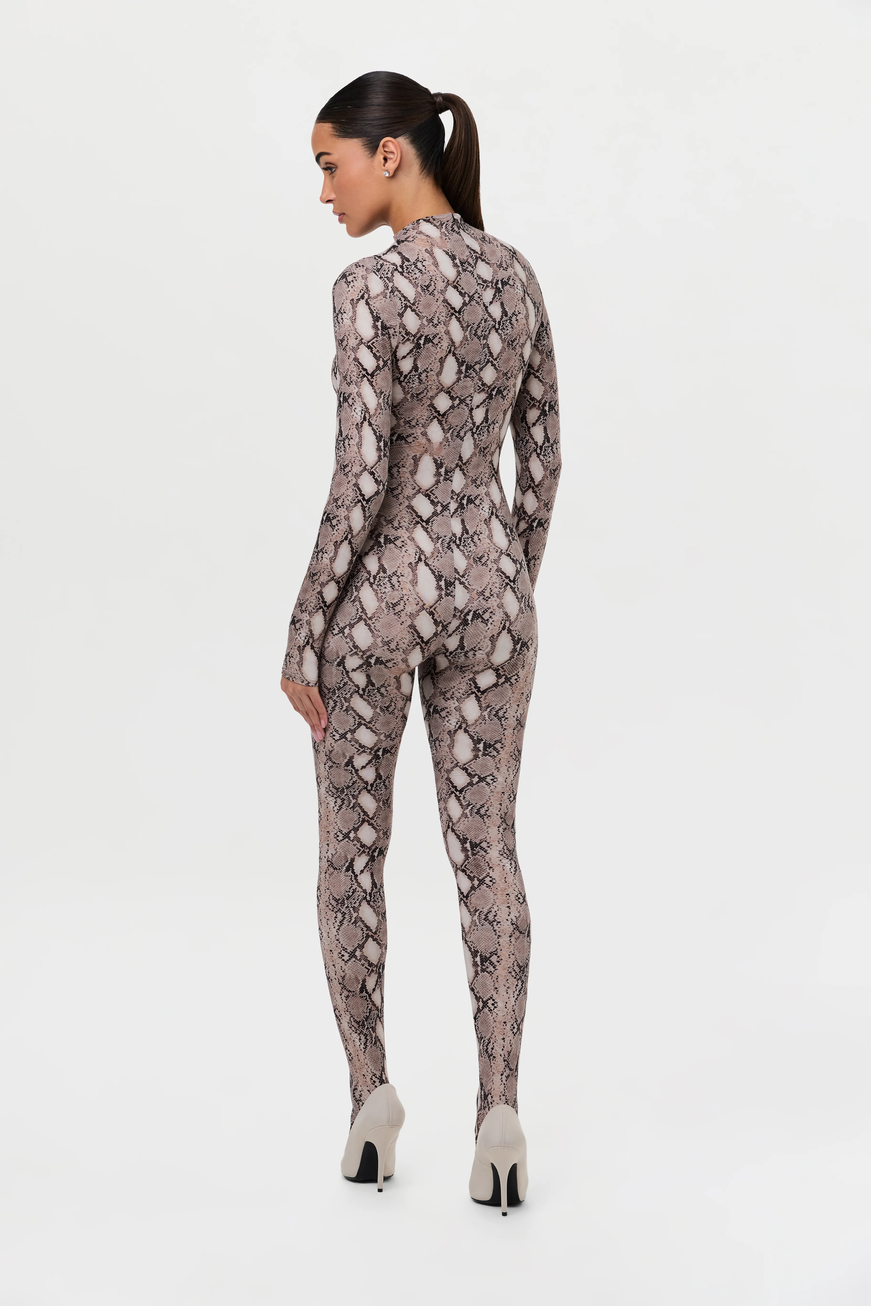 Naked Print Closed Toe Jumpsuit Petite - Image 23