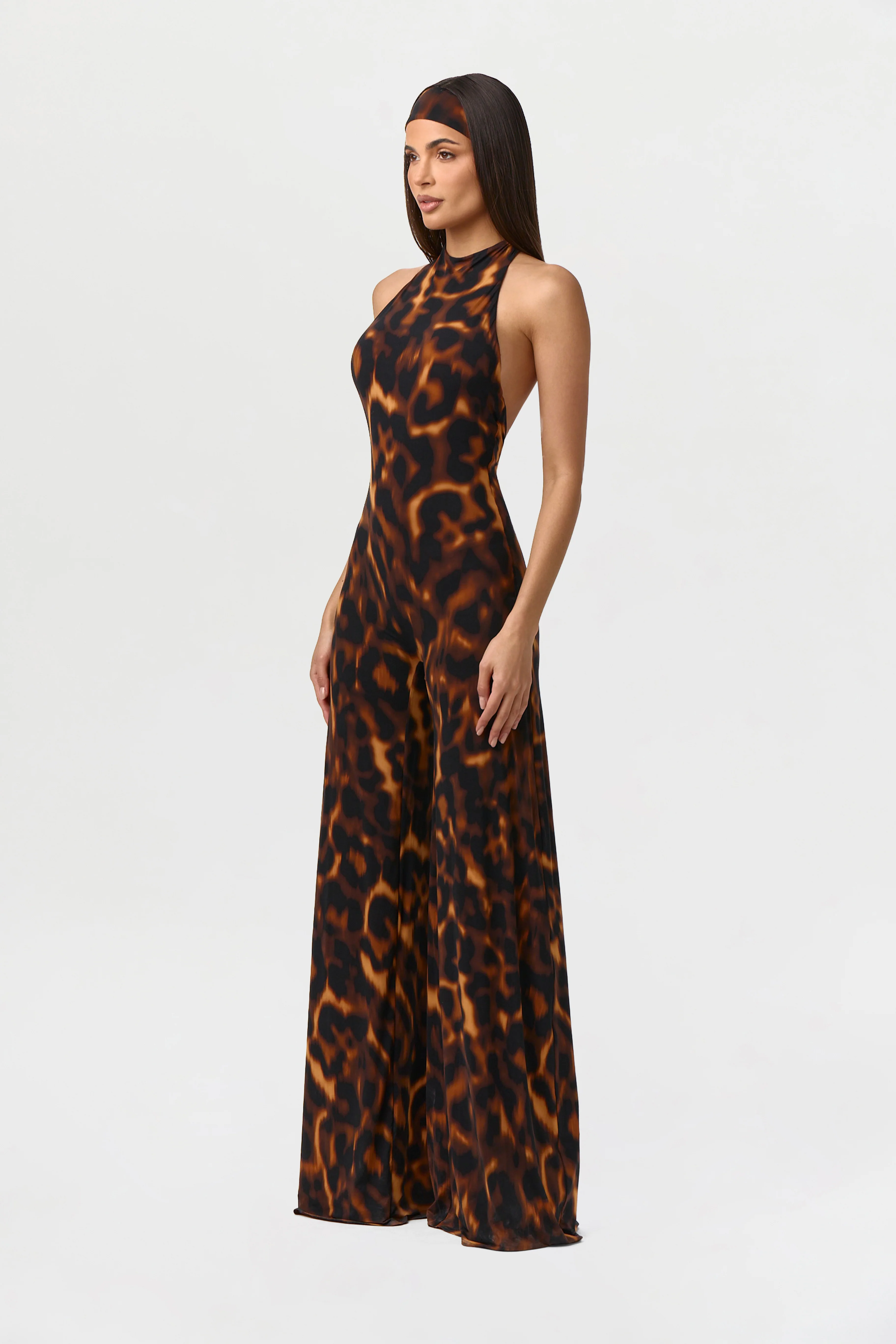 Naked Halter Wide Leg Jumpsuit Petite - Image 2