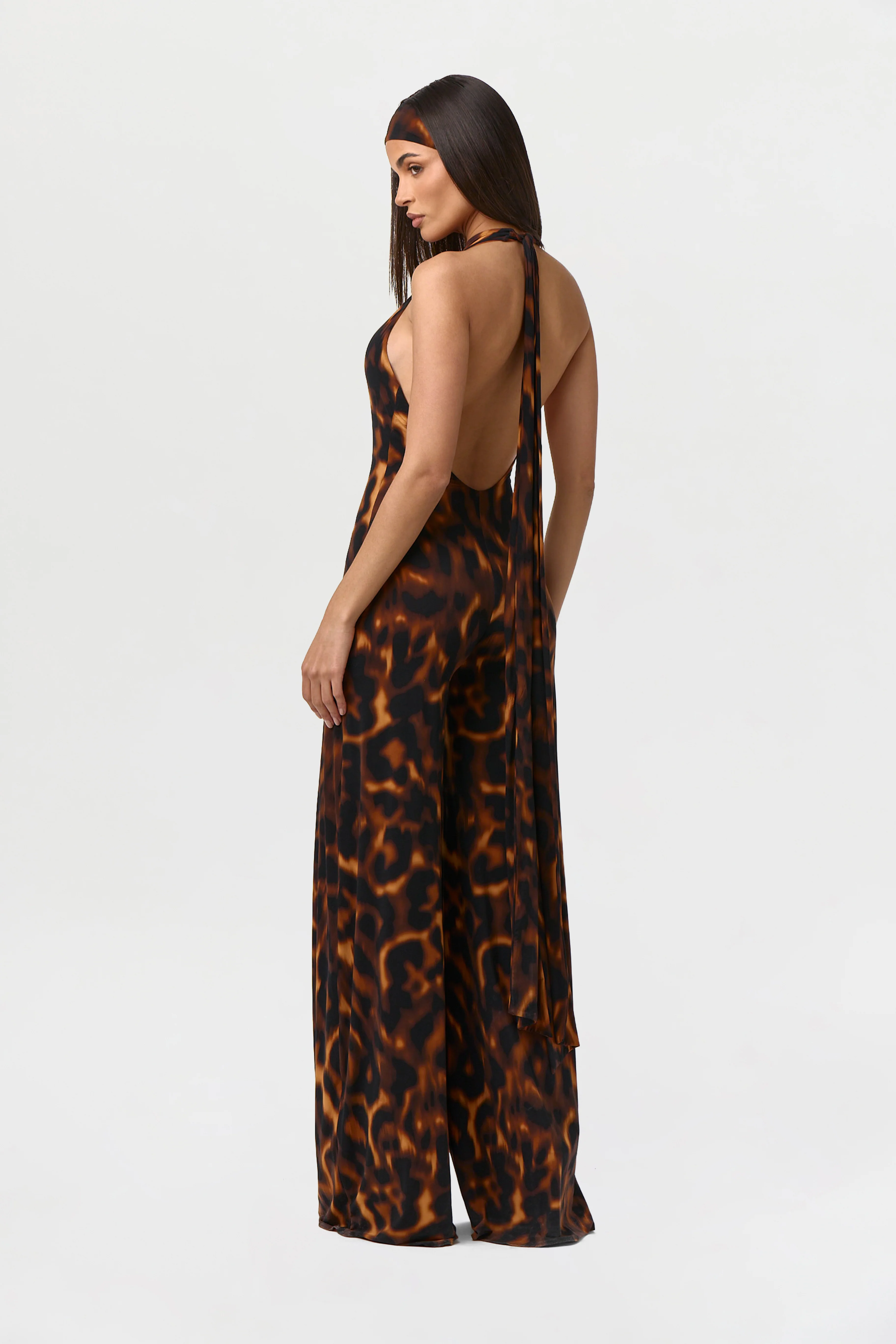 Naked Halter Wide Leg Jumpsuit Petite - Image 4