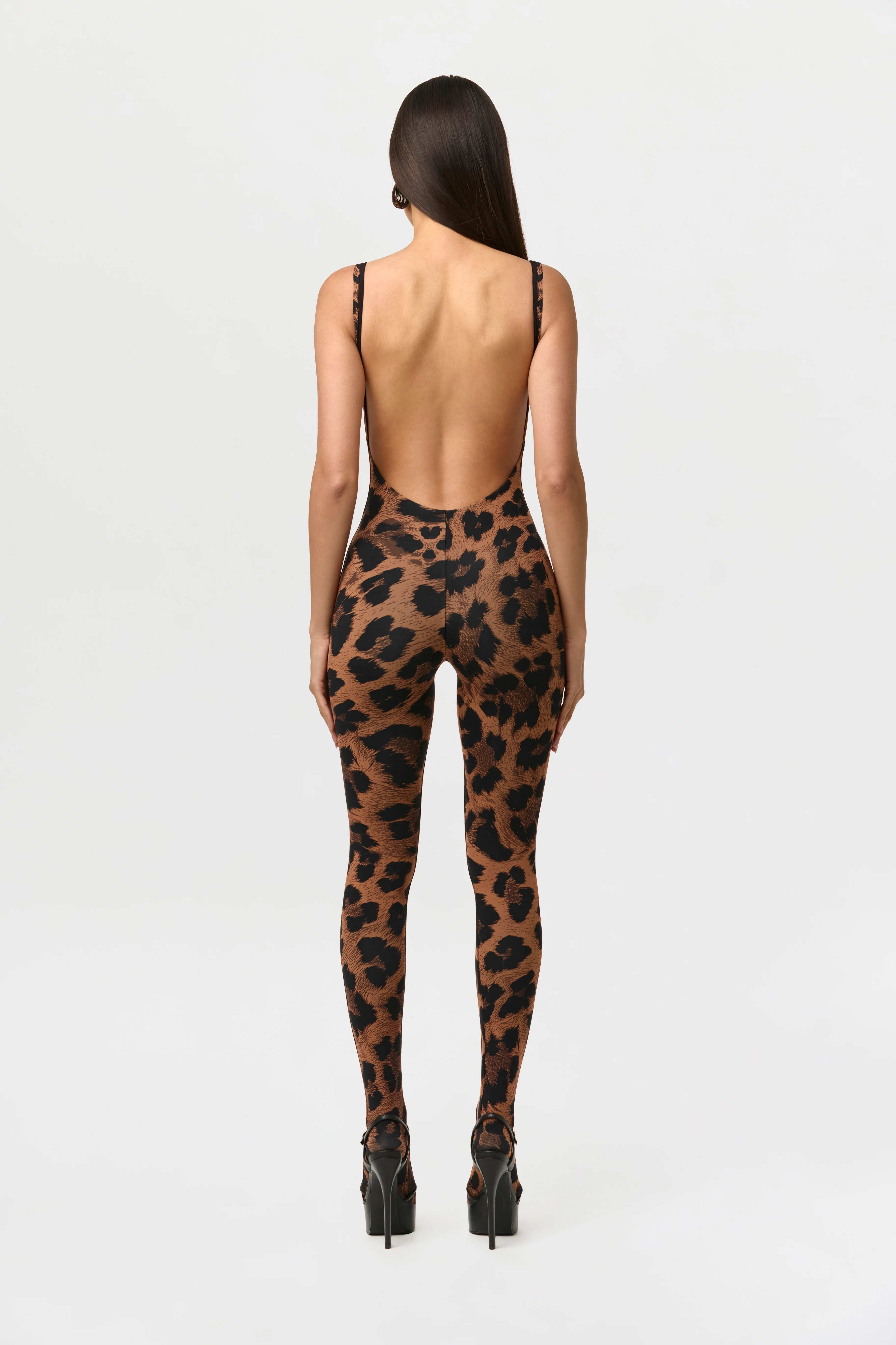 Naked Print Open Back Jumpsuit Petite - Image 5