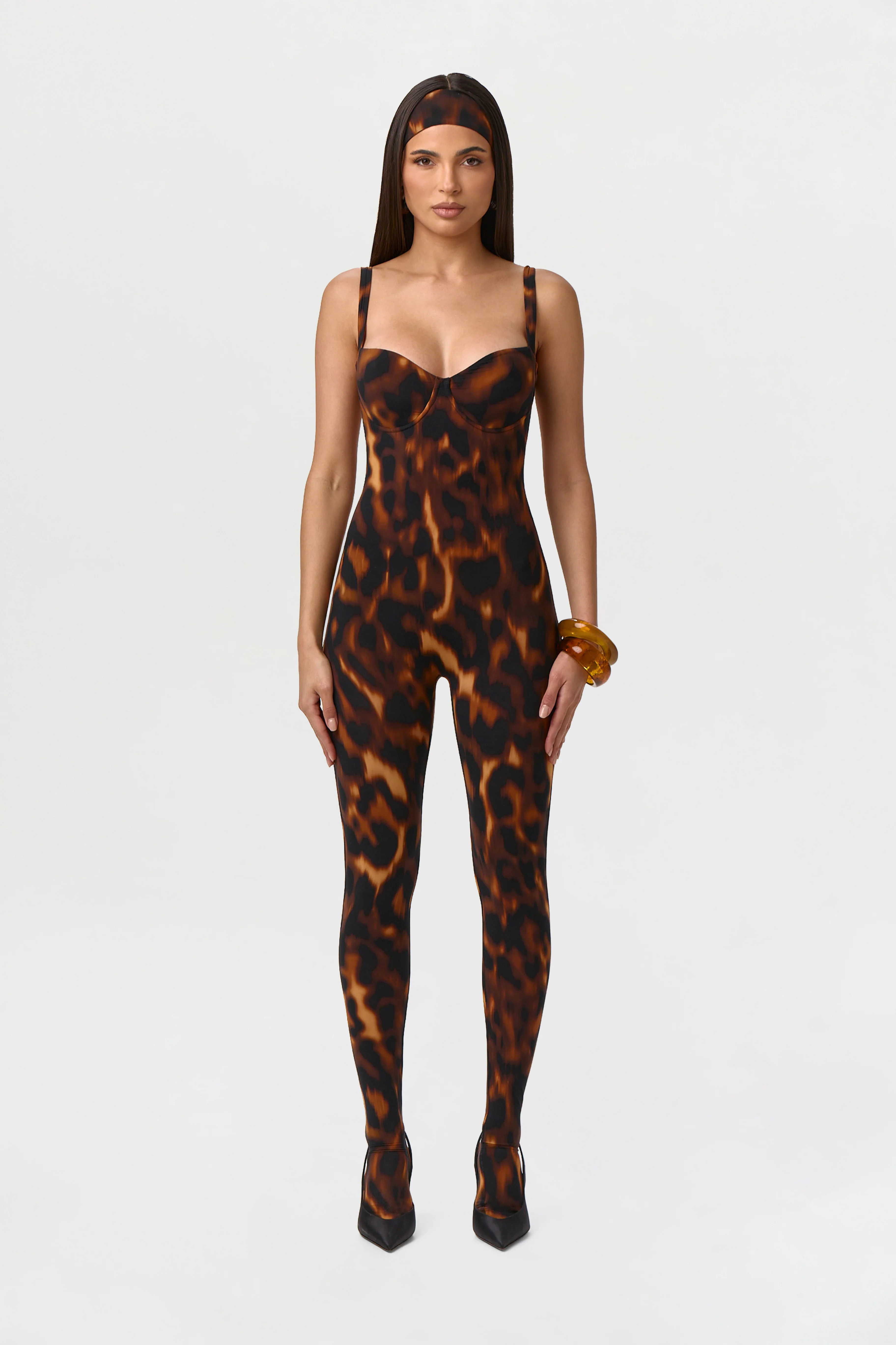 Naked Print Open Back Jumpsuit Petite - Image 9