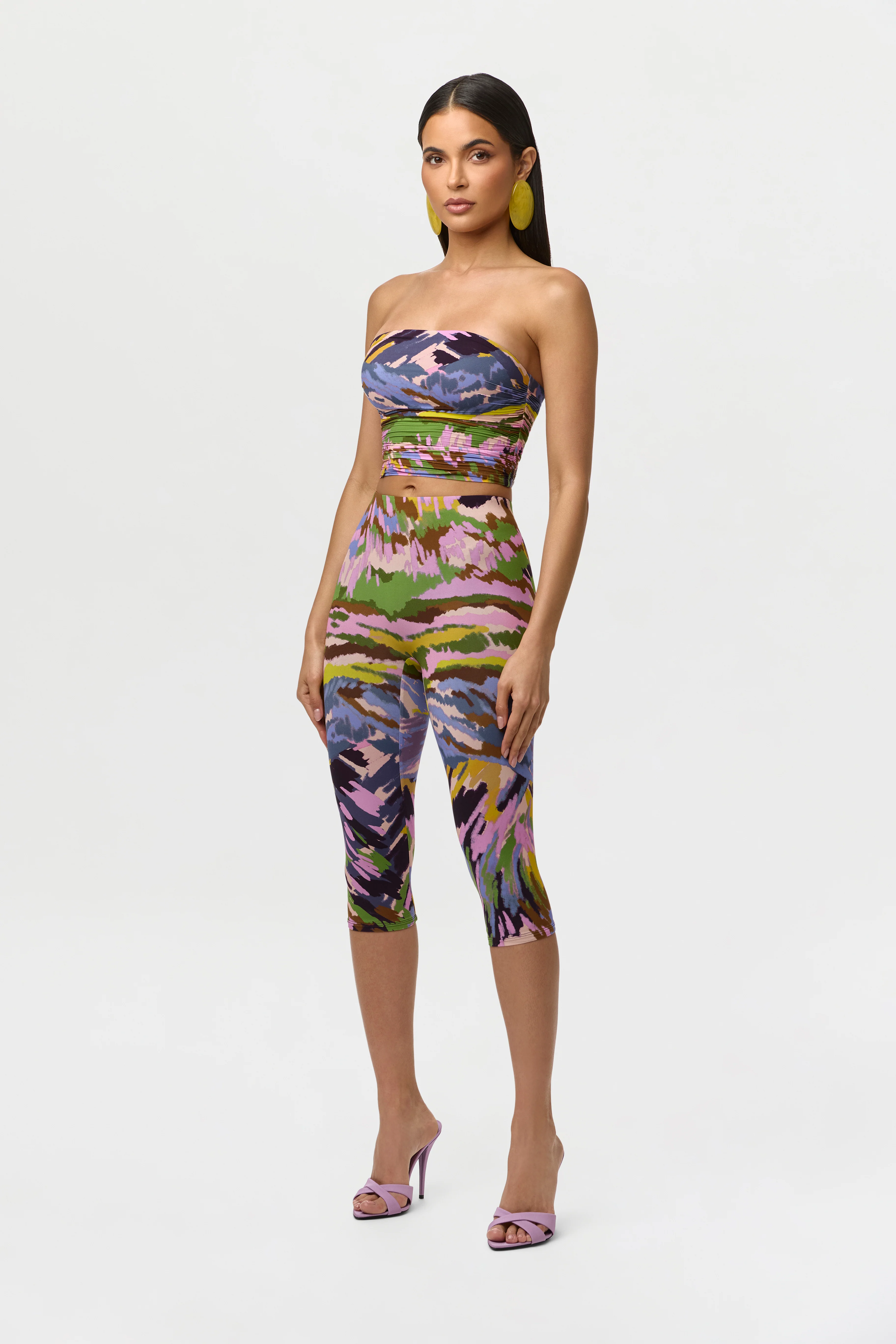 Naked Print Ruched Tube Top - Image 5
