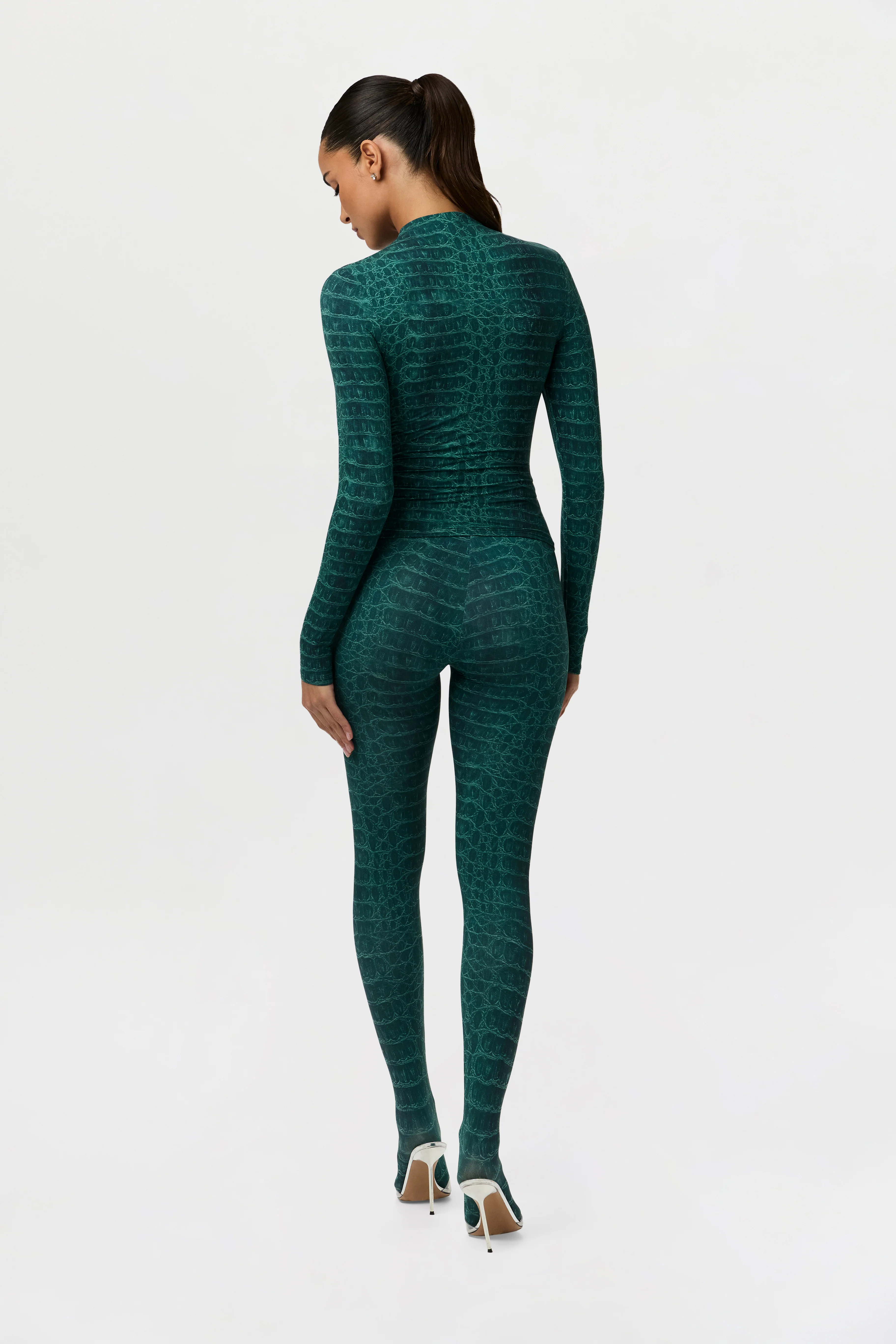 Naked Print Mock Neck Top - Image 19