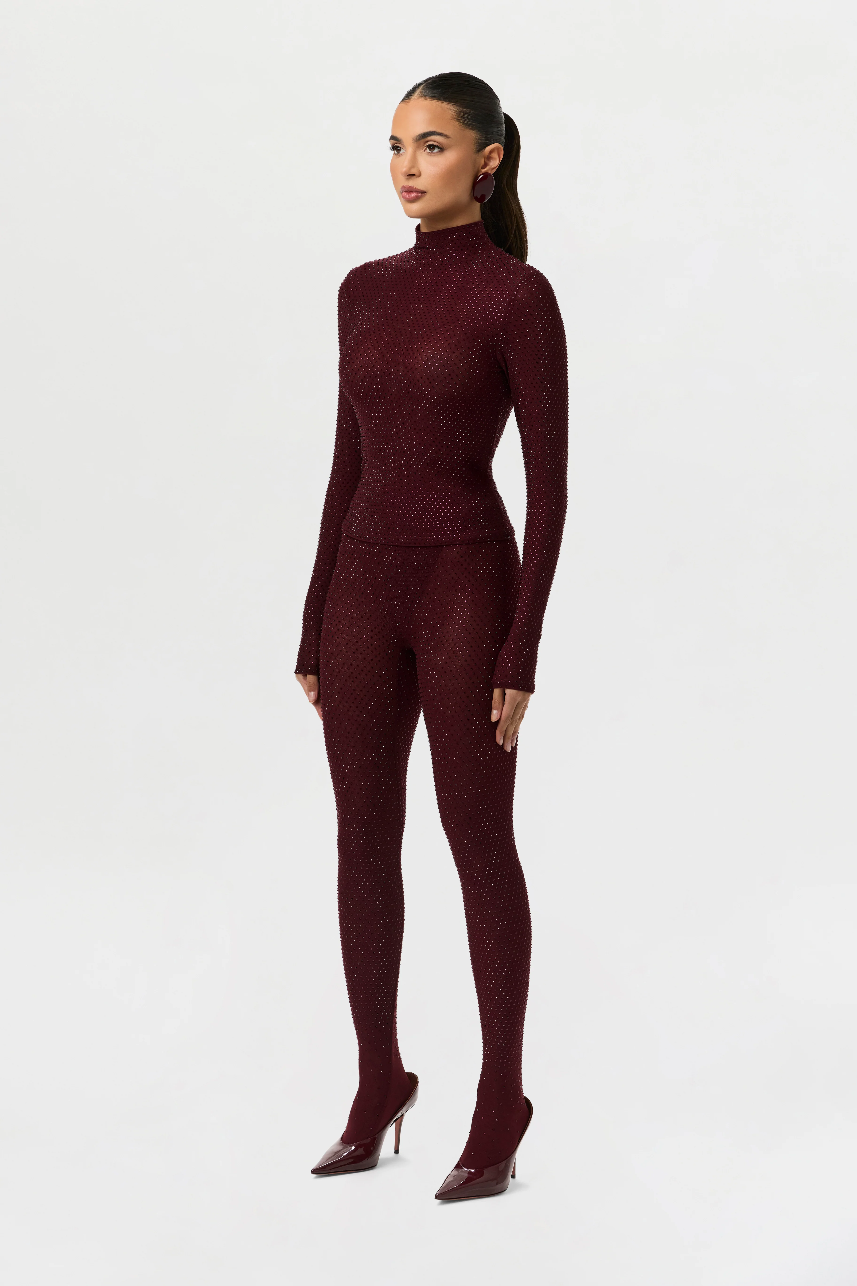 Crystal Closed Toe Leggings Petite - Image 5