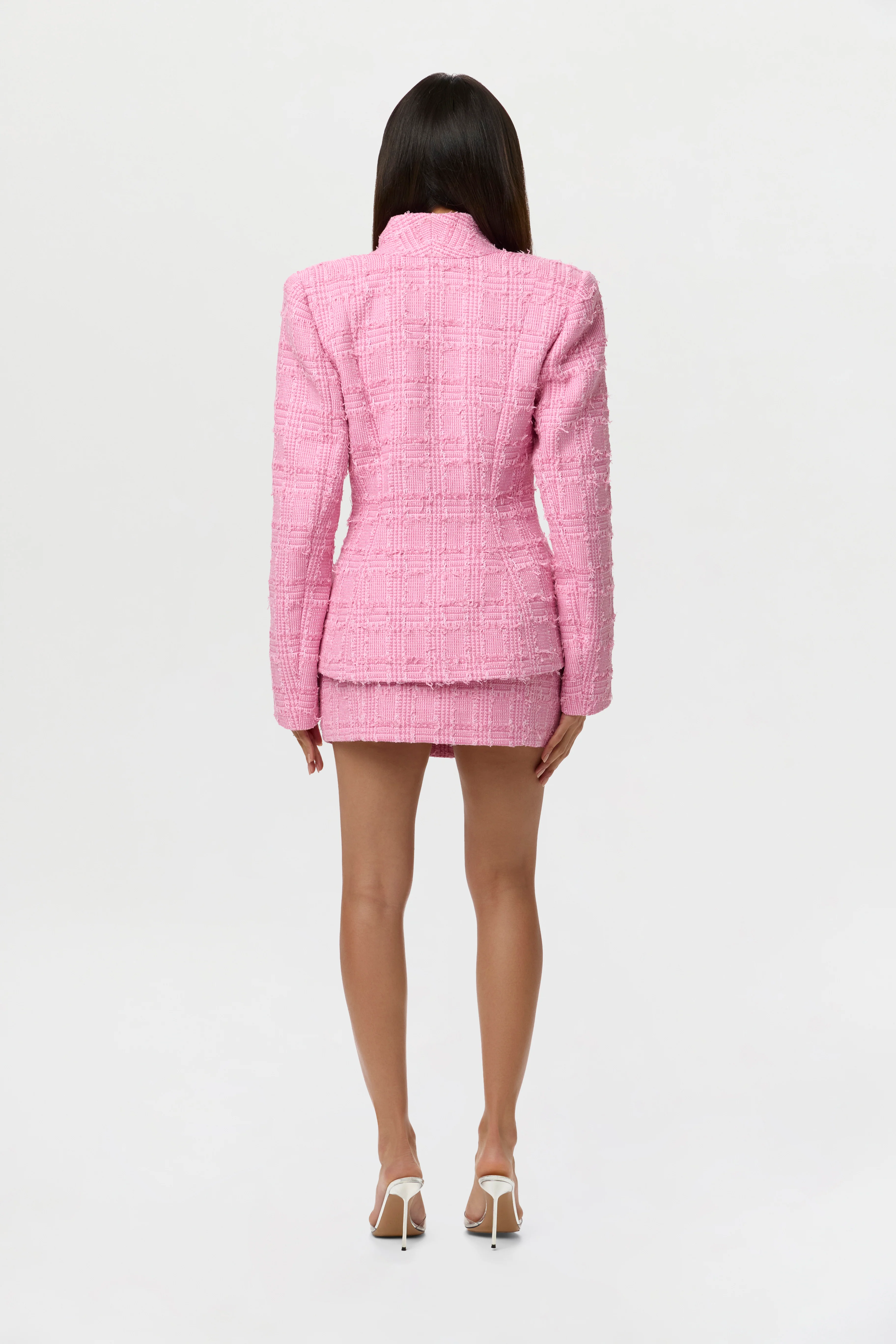 Tweed Suiting Button Blazer - Image 6
